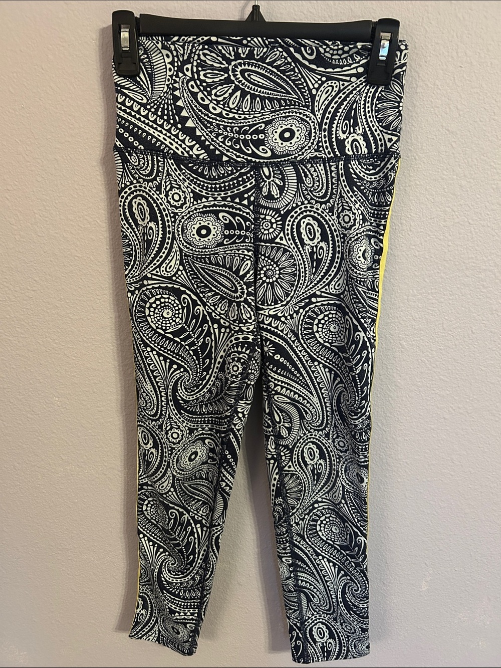Aerie Women Juniors Blue White Paisley Active Full Length Leggings Size Medium
